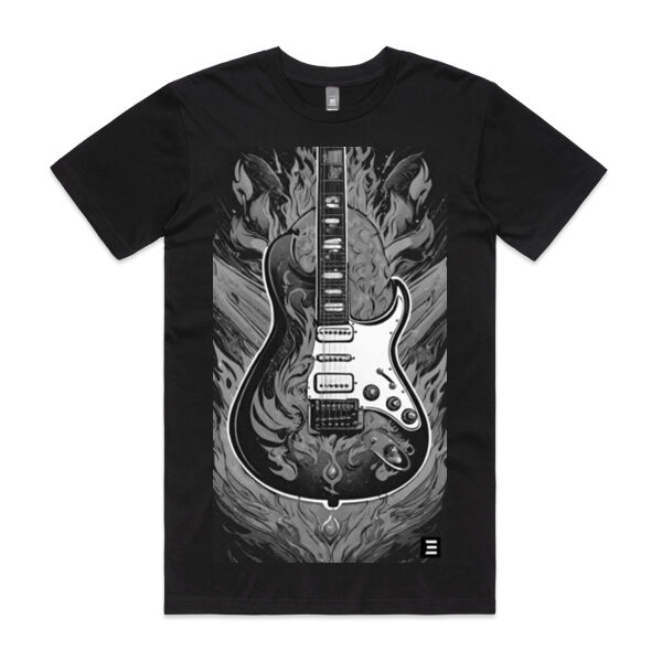 Fiery Guitar by Ellero - Black & White Thumbnail